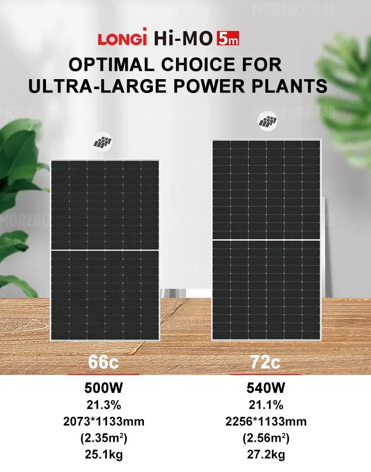 Longi Lr5 PV Module 182mm Bifacial Solar Panels Price 540W 545W 550W PV Solar Panel